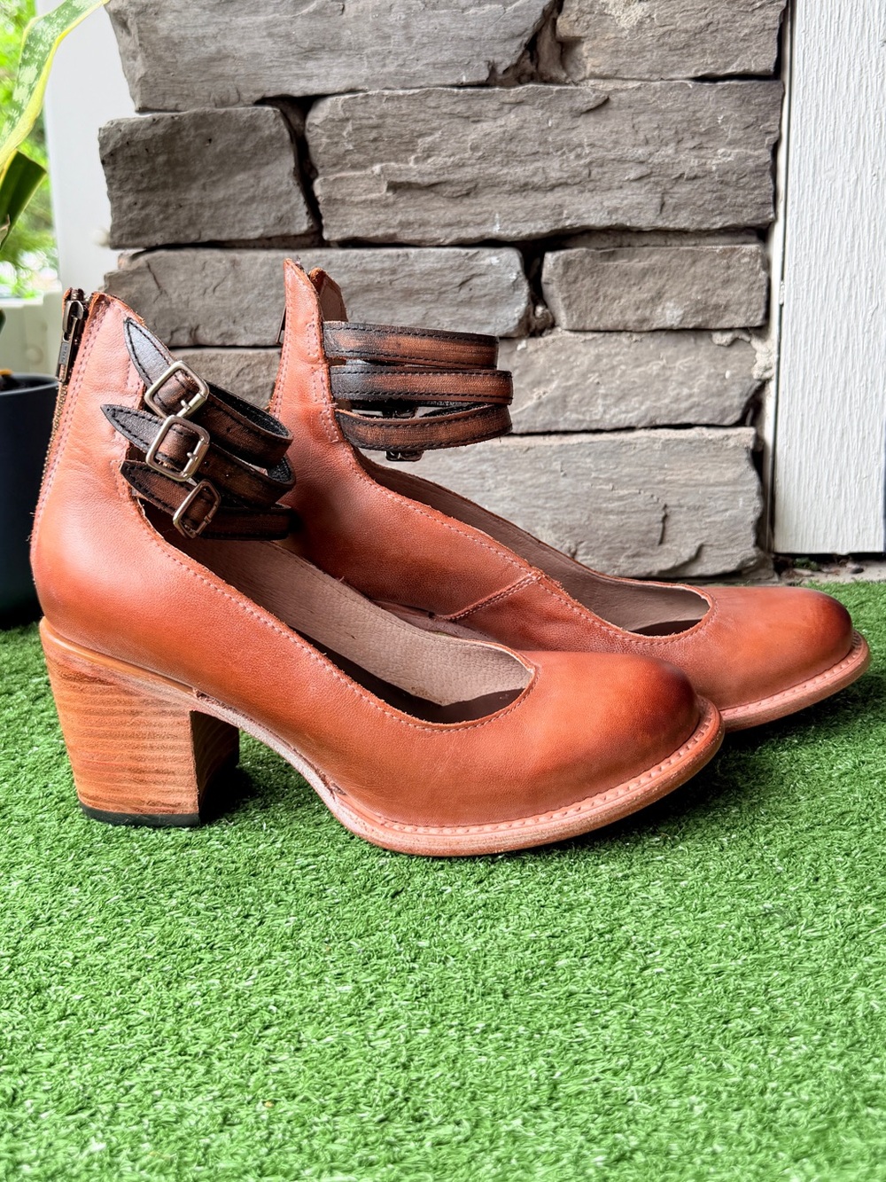 Freebird by Steven Randi Brown Leather Women’s Ankle Boots - Picture 3 of 13
